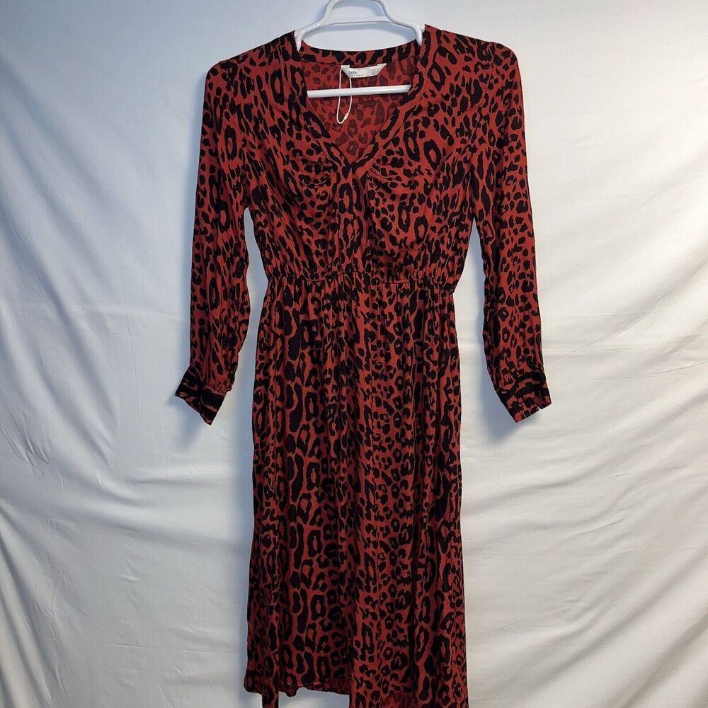 Zara Dress Women’s M Maxi Leopard Print Witchy Goth Whimsagoth Classic Formal